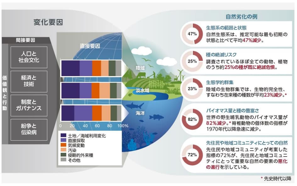 生物多様性の喪失要因