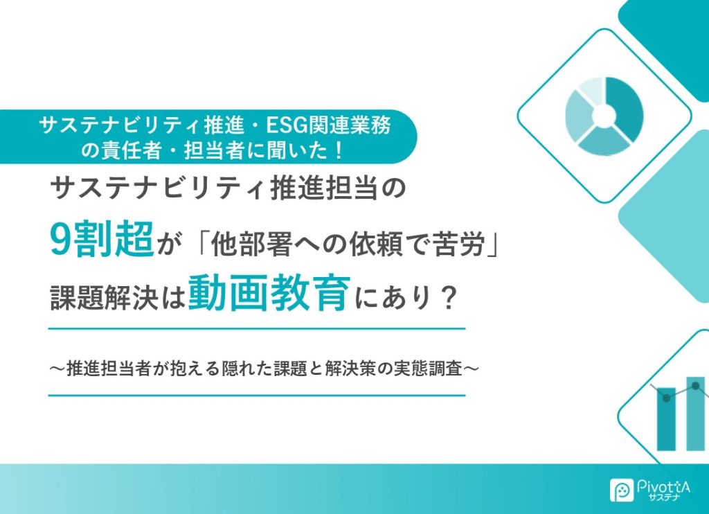 サステナビリティ推進担当の9割超が「他部署への依頼で苦労」